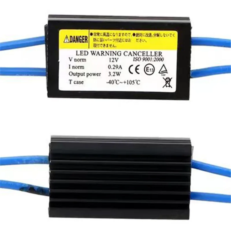 

12V Universal LED Load Resistance Warning Plug And Play Light Fault Eliminators 2Pcs T10 Canbus Decoder Cable