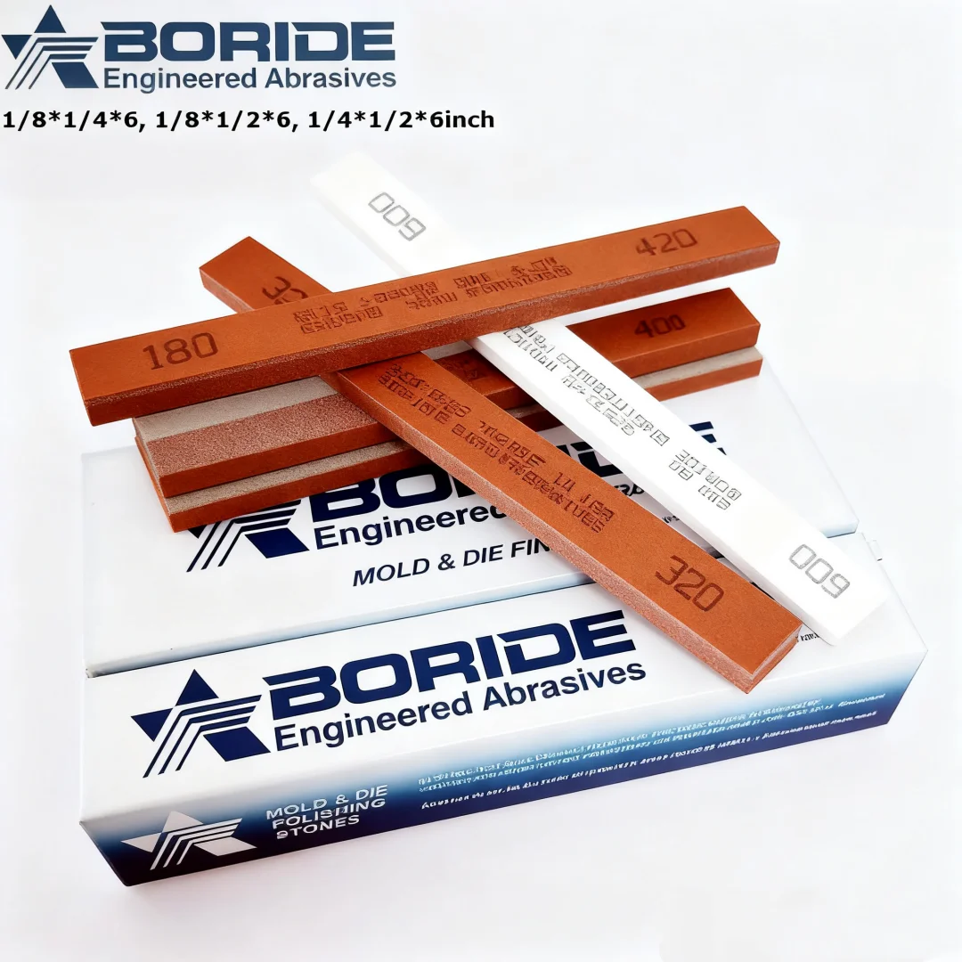 

1 коробка Boride As-Red, штамп для полировки камня Ao-white Edm, рыболовный камень 1/8*1/4*6,1/8*1/2*6,1/4*1/2*6 дюймов, зернистость 150 # ~600 #