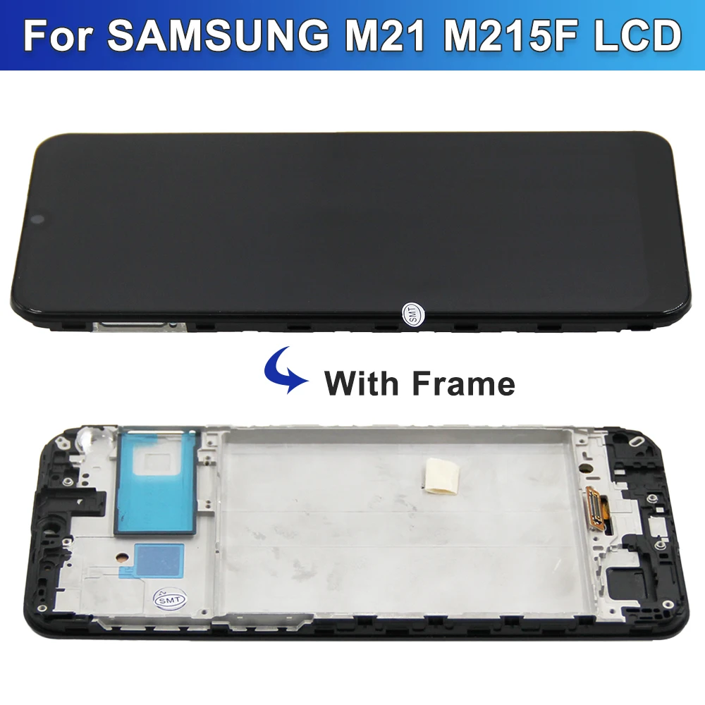 M215F LCD With Frame Replacement For SAMSUNG M21 2020 M215 SM-M215F/DS LCD Display Screen Touch Sensor Digitizer Assembly