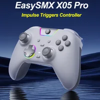 EasySMX X05 Pro Mute Gamepad Controlador de juegos compatible con PC/Switch/teléfono/TV/Steam, disparadores de impulso, motores Rumble