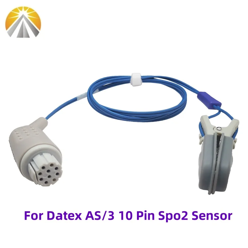 10 دبوس قابلة لإعادة الاستخدام SpO2 الاستشعار الكبار سلسلة الأطفال حديثي الولادة ل Datex AS/3 CS/3 CH/S مراقبة المريض OXY-F4-N/OXY-W4-H/OXY-E4-N