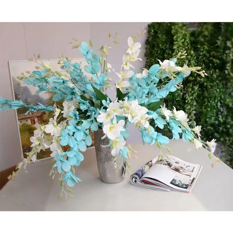 Simulación de orquídeas pequeñas flores artificiales, flores naturales preservadas, fiesta de boda, decoración de habitación de Navidad, decoración de jardín para el hogar