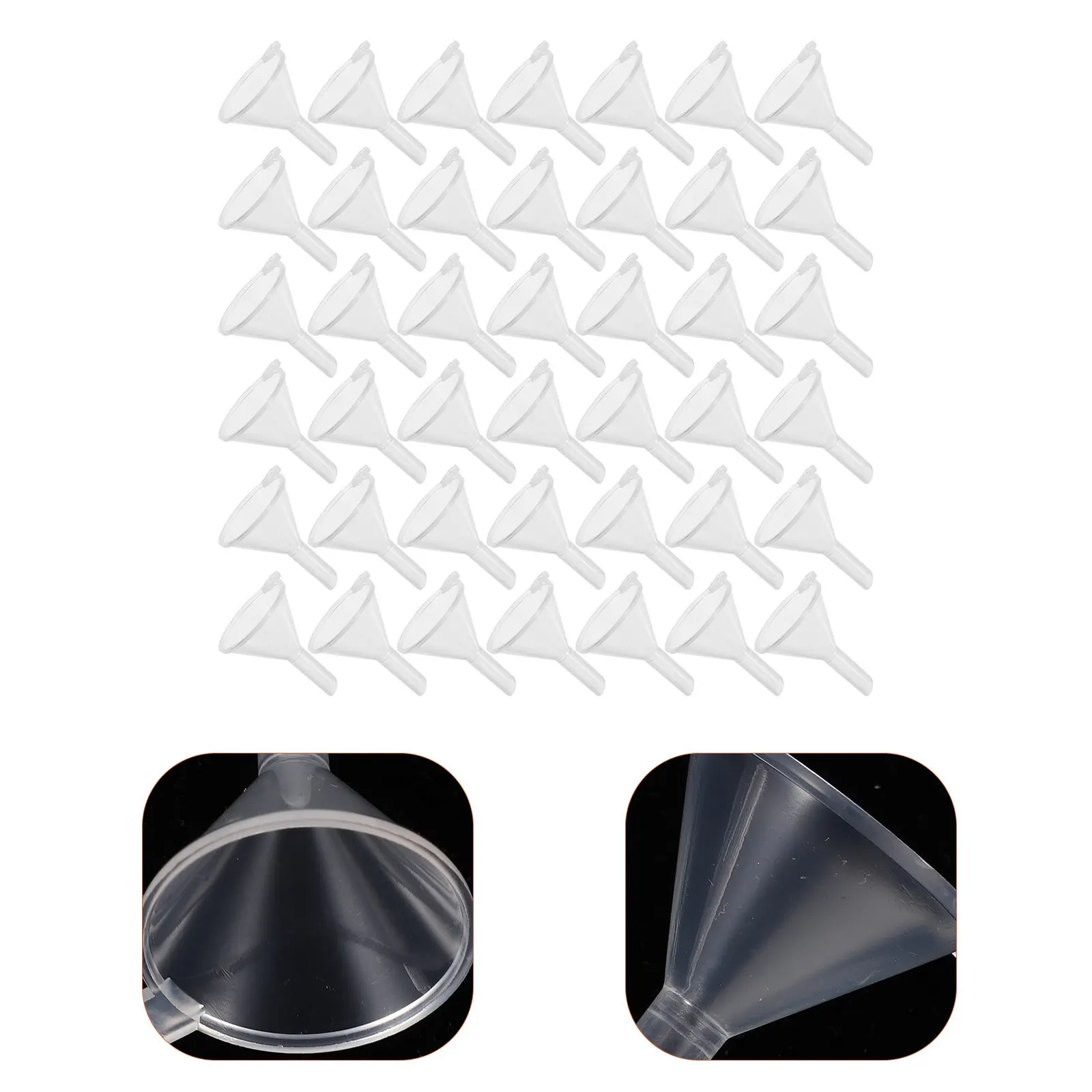 

Mini Plastic Funnels Clear Transparent Transfer Filling Tool Bottle Perfumes Essential Oils Mini Plastic Funnels