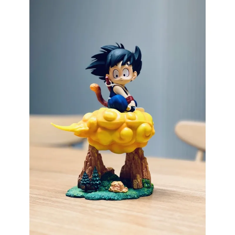 Figura de 21 cm de Dragon Ball, Mimo en Nube Voladora, Pequeño Wukong, Modelo Clásico de Anime, Juguetes Coleccionables