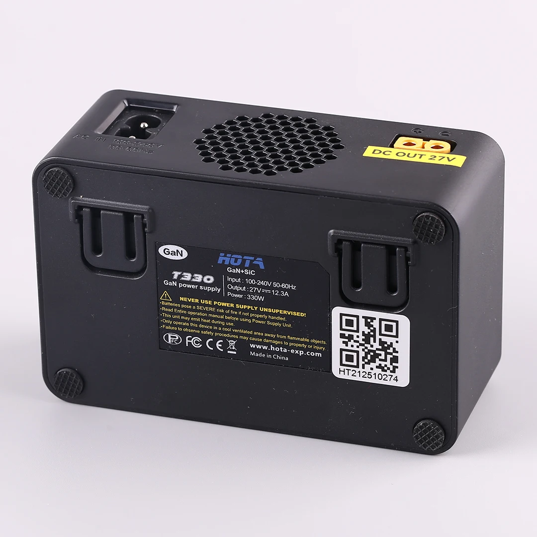 HOTA T330 Gallium Nitride 330W Model Aircraft GaN Power Adapter Magnetic P6 Charger Paired with XT60 Power Supply