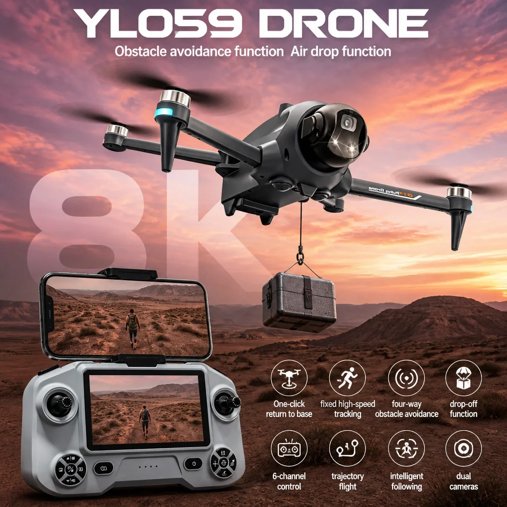 Drone Potensic GPS avec retour automatique, évitement d'obstacles, véhicule aérien professionnel, suivi intelligent, télécommande à écran, quadricoptère