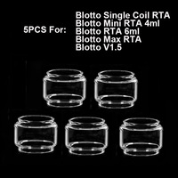 5PCS Bubble Glass Tube for DOVPO Blotto Single Coil RTA Blotto Max RTA Blotto V1.5 Glass Tank Replacement Glass Container Tank