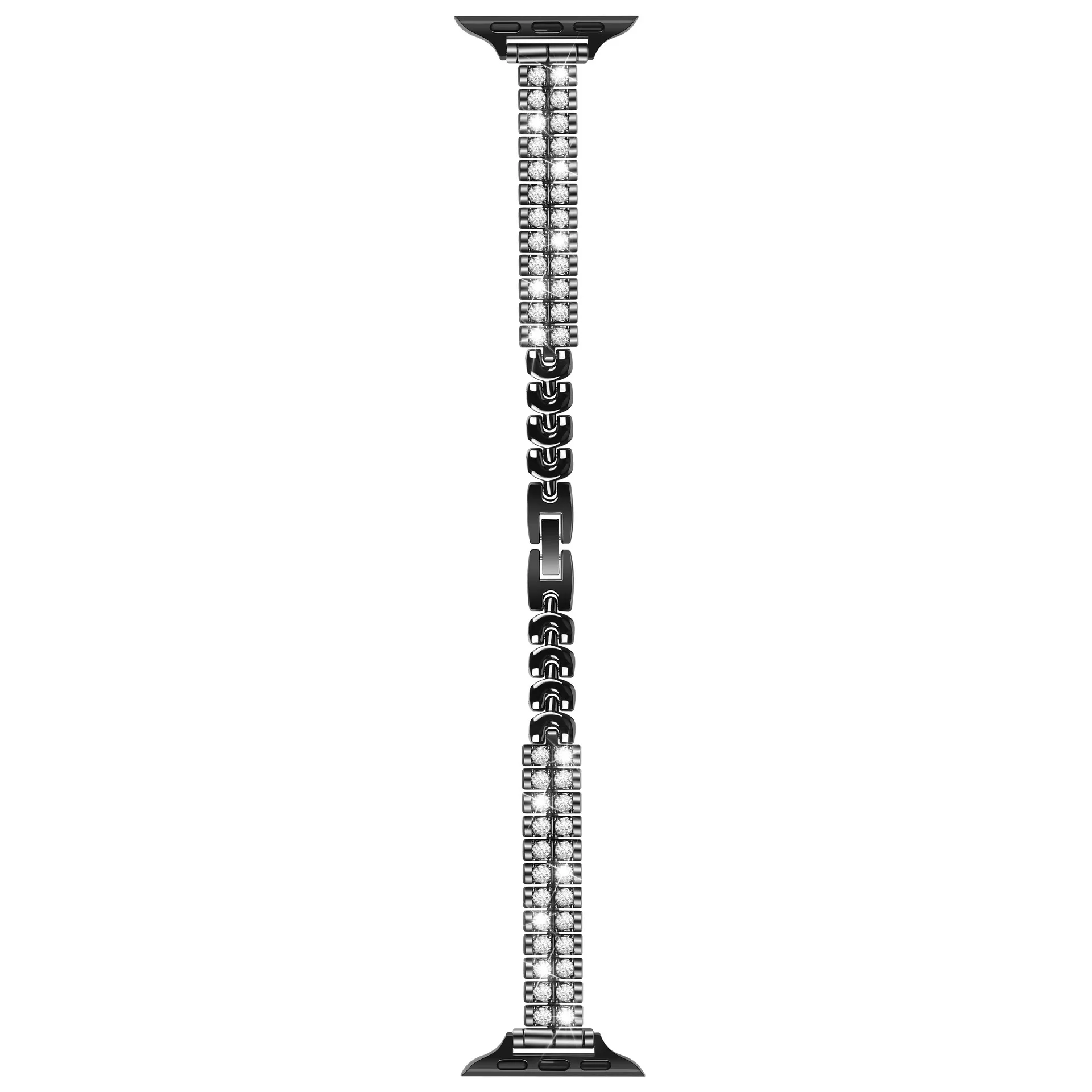 حلقة رفيعة لساعة أبل 41 مللي متر 40 مللي متر 38 مللي متر حزام الماس من الفولاذ المقاوم للصدأ iWatch سوار 10 9 8 44 مللي متر 45 مللي متر 42 46 مللي متر الترا 49 مللي متر