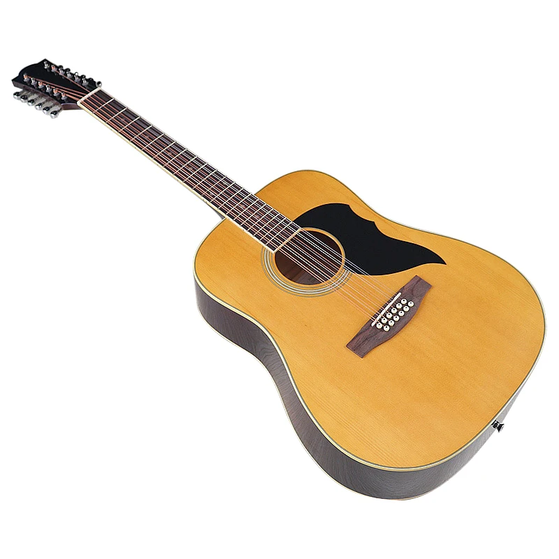 Natural Color Acoustic Guitar Spruce Top Basswood Back High Gloss Full Size Design 41 Inch Stock