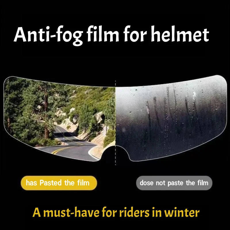 2 PCS Anti Fog Films for Motorcycle Helmet Anti-Fogging Stickers A Must-have for Riders in Winter Very Thin