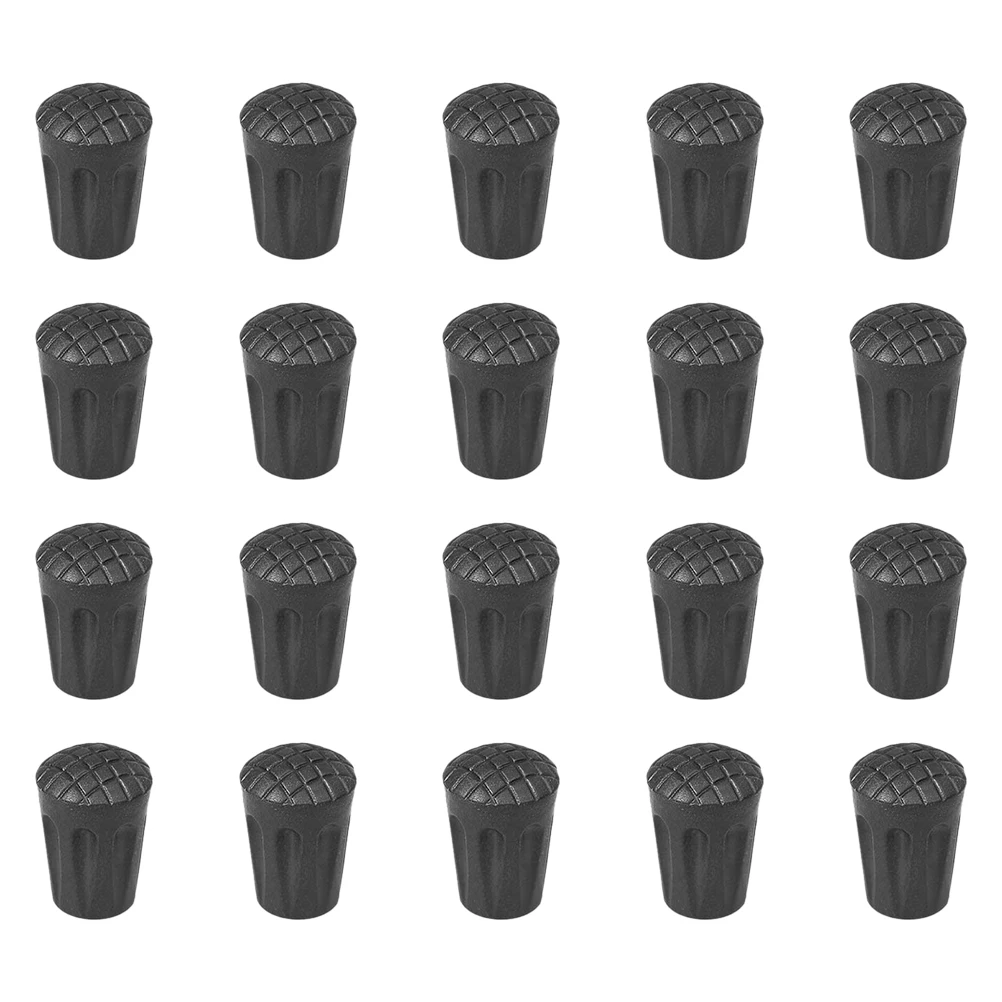 

20 Pcs Anti-slip Cushion Tip Cover Non-slip Trekking Pole Pads Walking Rubber Ends Buffer Tips Protectors Hiking