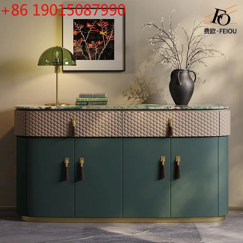 

Light luxury dining side cabinet Italian marble TV cabinet Restaurant senior storage entrance cabinet