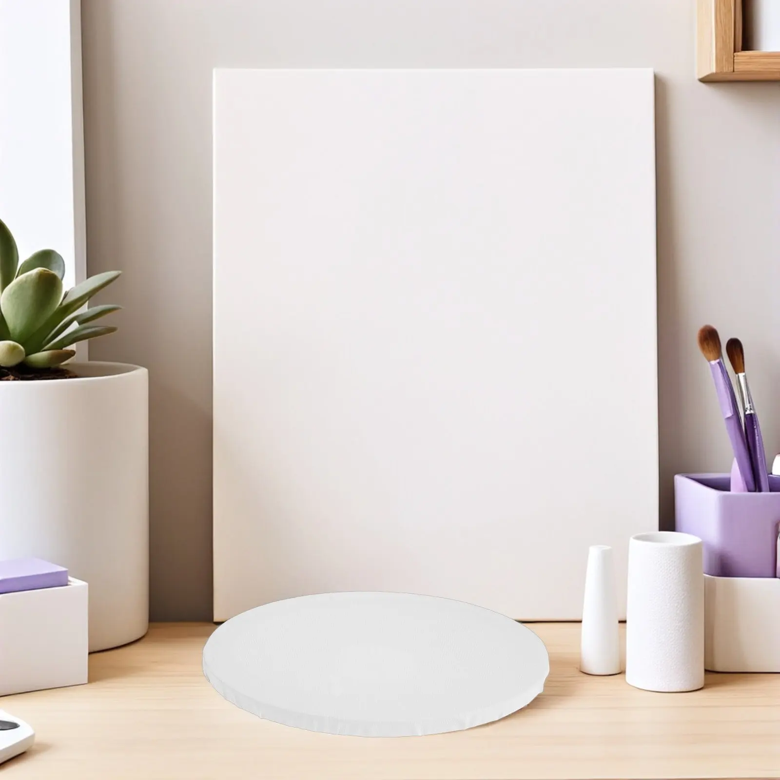 Oval Linen Canvas Board Blank Stretched Canvas for Oil Acrylic Painting Crafts DIY Wall Decor 11.6x7.9in Artist Painting Panel