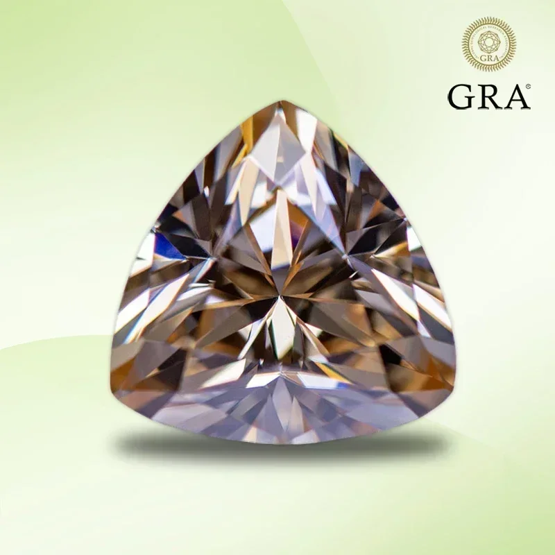 

Муассанит камень основного цвета, шампанское, трилоонная огранка, созданный в лаборатории драгоценный камень для DIY, материалы для изготовления ювелирных изделий с C