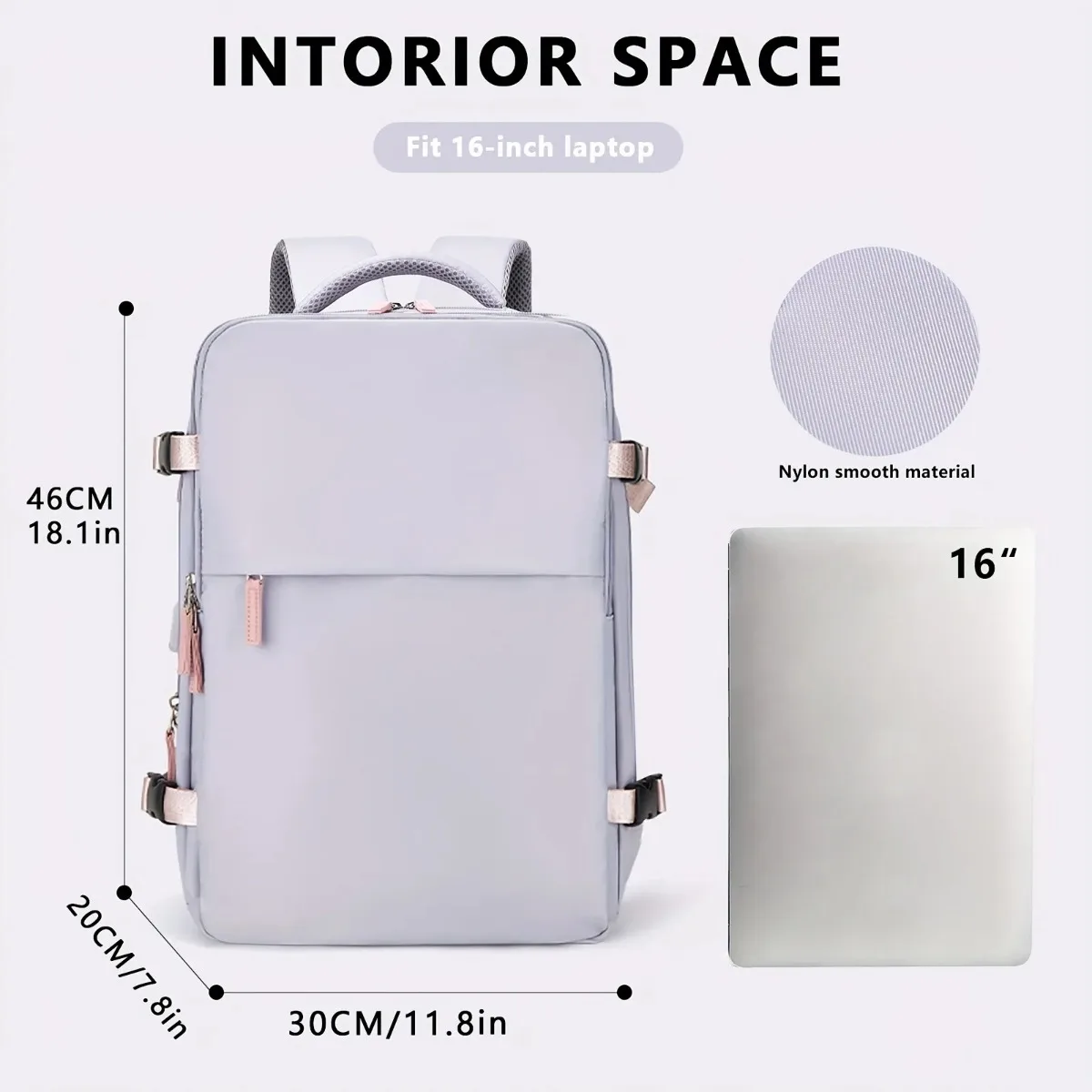 

Рюкзак для ноутбука 16 дюймов, многофункциональный, двойной, для повседневных поездок и путешествий