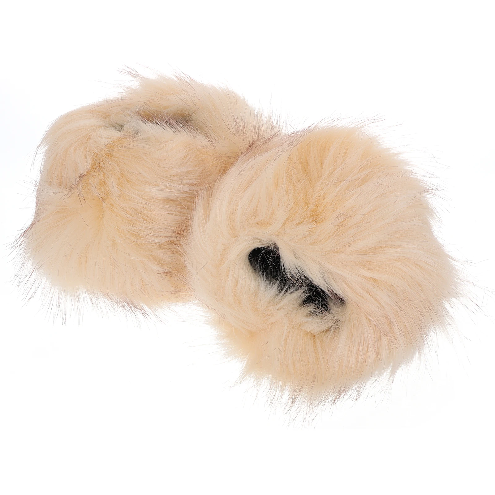 

Faux Cuffs Women Soft Arm Warmers Wrist Cuff Women Beige Winter Fuzzy Adjustable Elastic Bracelets