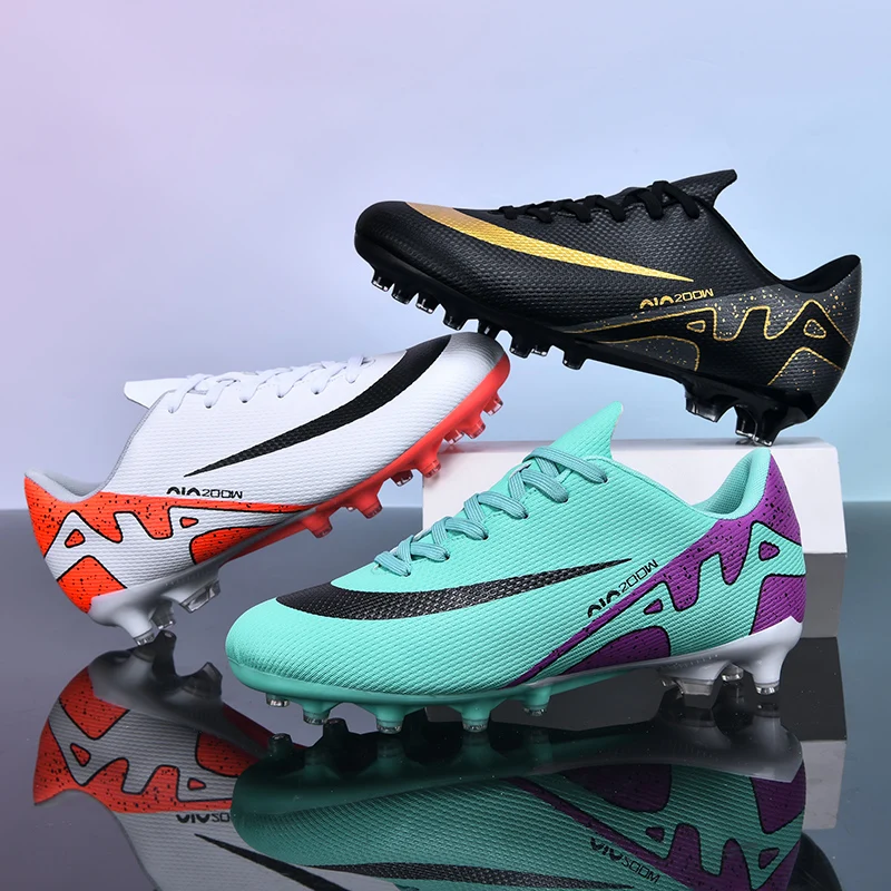 

New Men's Football Boots Professional Cleats Match FG Soccer Shoes Outdoor Non Slip Sport Footwear