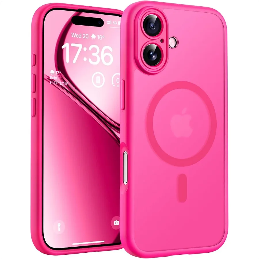 

Чехол TOCOL для iPhone 17, полная защита камеры, встроенное магнитное кольцо, совместимое с зарядным устройством Magsafe, защита от падения, прозрачная защита