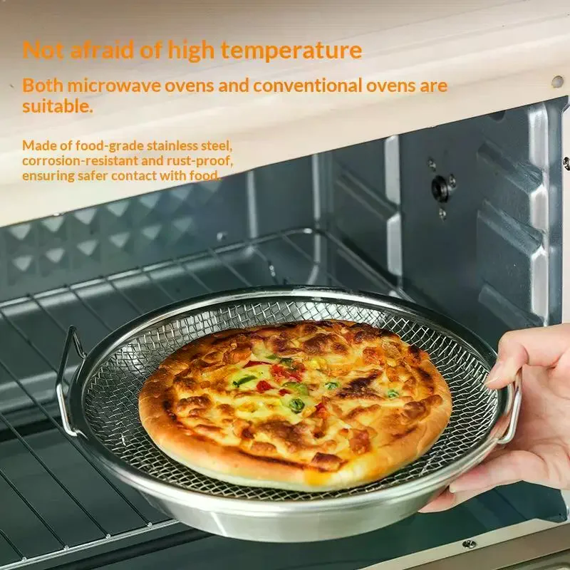 Food-grade Premium Stainless Steel Filter Tray Oil Strainer Reusable Round Mesh Basket Frying Grilling Kitchen Strainer