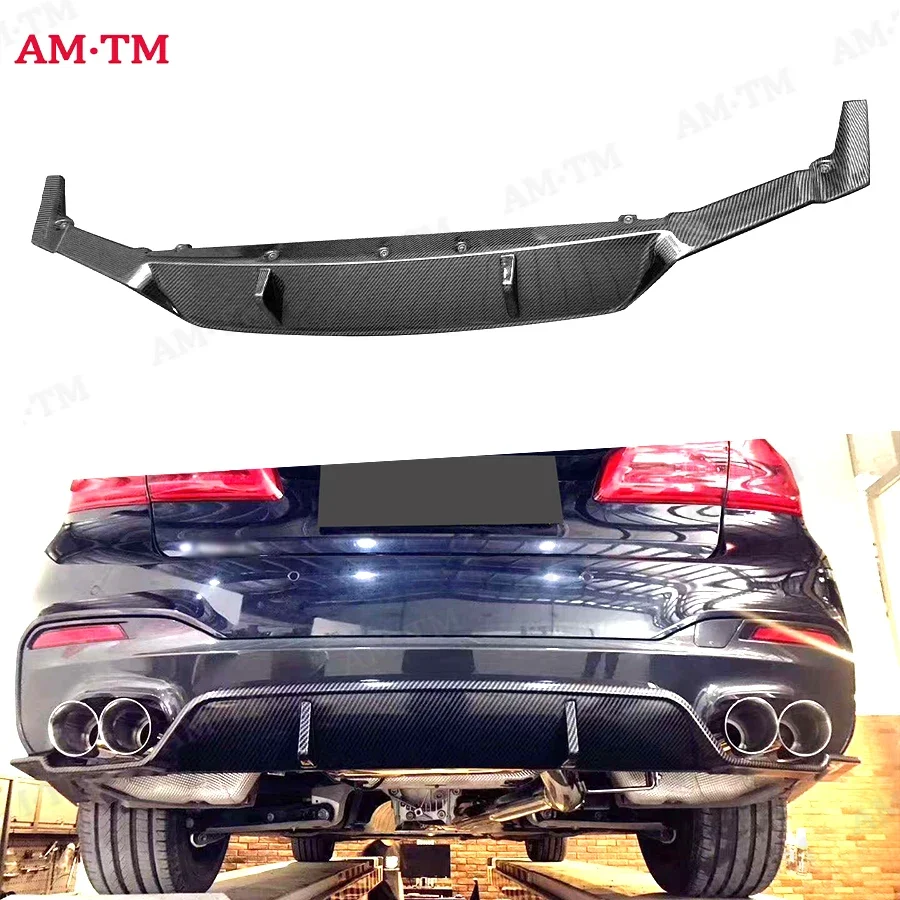 For BMW 5 Series G30 G38 2017-2020 Carbon Fiber Back lip Car Rear Bumper Diffuser Rear Splitters Spoiler Auto parts body kit