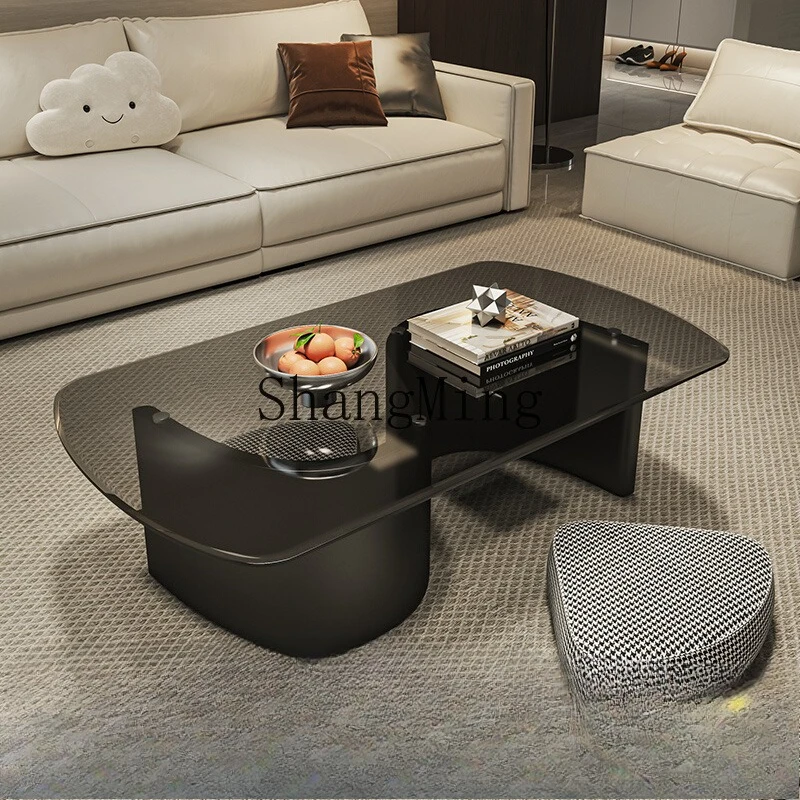 

DHY premium glass coffee table tea table living room home modern simple small apartment