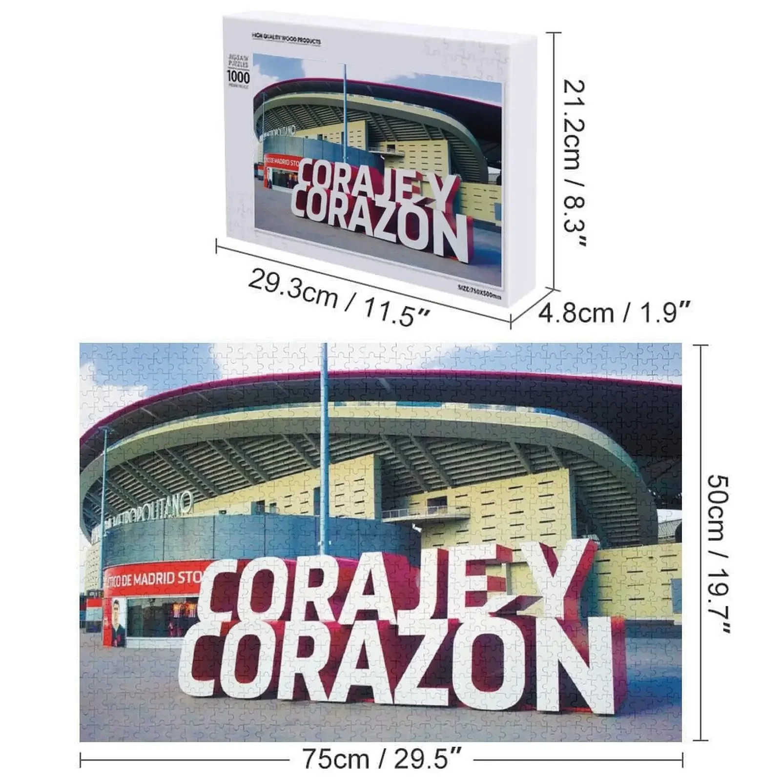 용기와 마음 - 메트로폴리타노 직소 퍼즐 맞춤 선물 나무 상자 퍼즐