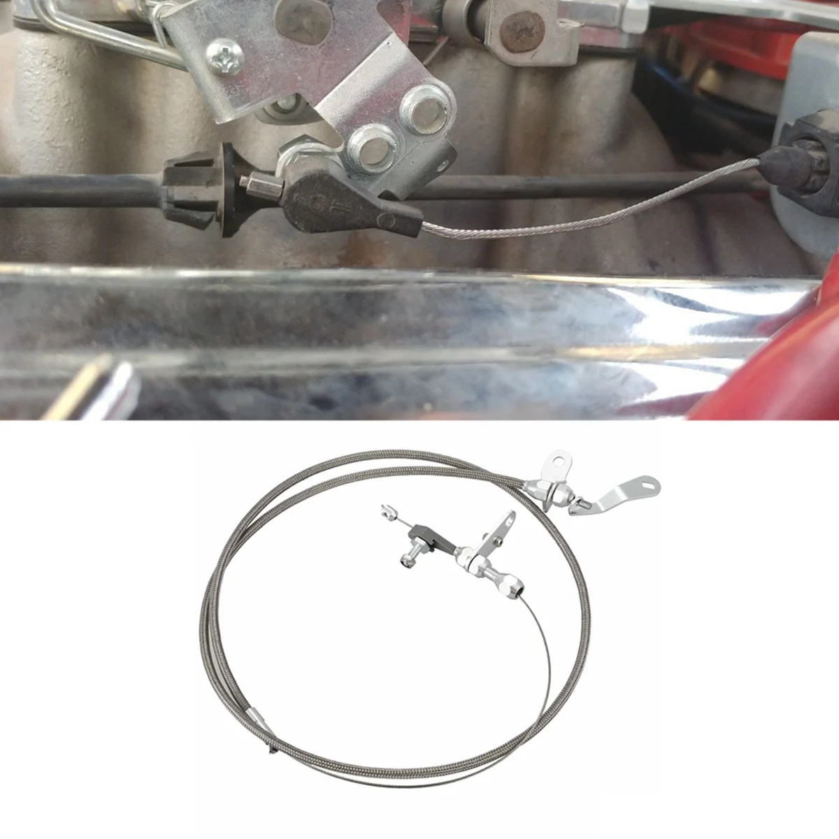 AB56-Car Gas Accelerator Cable Kick Down Cable Transmission Kickdown Trans C-4 Detent For Ford C4 Mustang F150 Ranchero