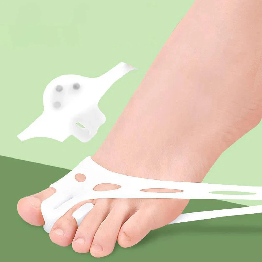 Silicone Gel Magnetic therapy Toes Separator Hallux Valgus Corrector Bunion Bone Ectropion Adjuster Toes Outer Foot Care Unisex