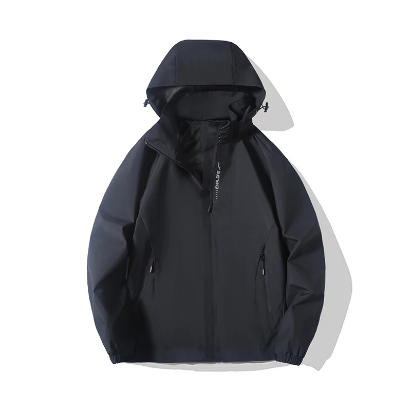 

Spring and Autum Double Wear Men's Outdoor Windproof and Waterproof Jacket Daily Casual Detachable Hooded Men's Stand Collar Jacket