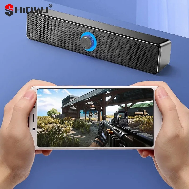 1Pcs Soundbar Cinema Surround Sound 5.3 Bluetooth Speaker Dual Speaker Desktop Computer E-sports Speaker Subwoofer