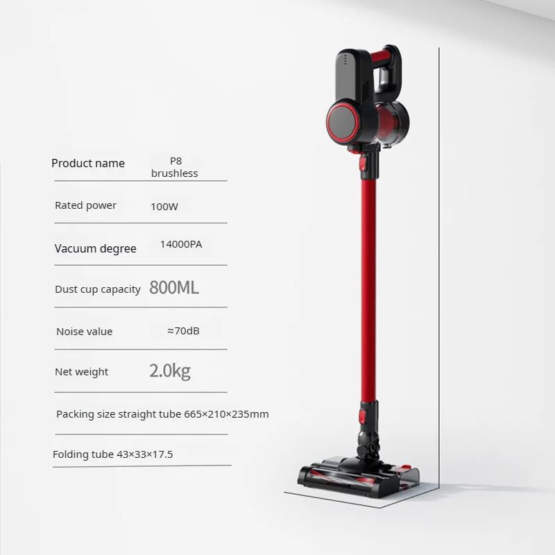 Household cordless handheld vacuum cleaner Highpower large suction foldable mite vacuum cleaner