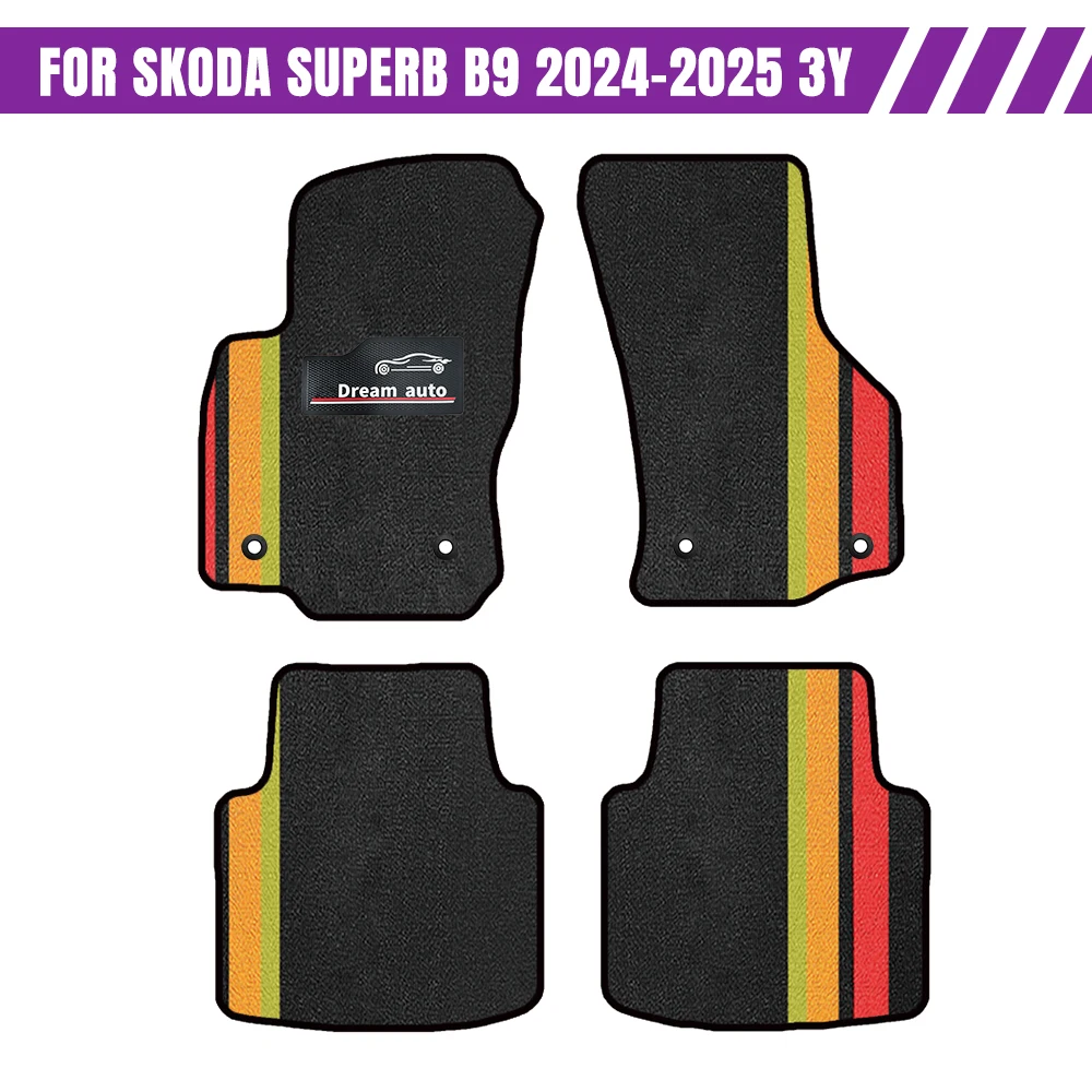 

Custom Car Floor Mats For Skoda Superb B9 2024–2025 3Y Waterproof Auto Carpets Foot Coche Accessorie