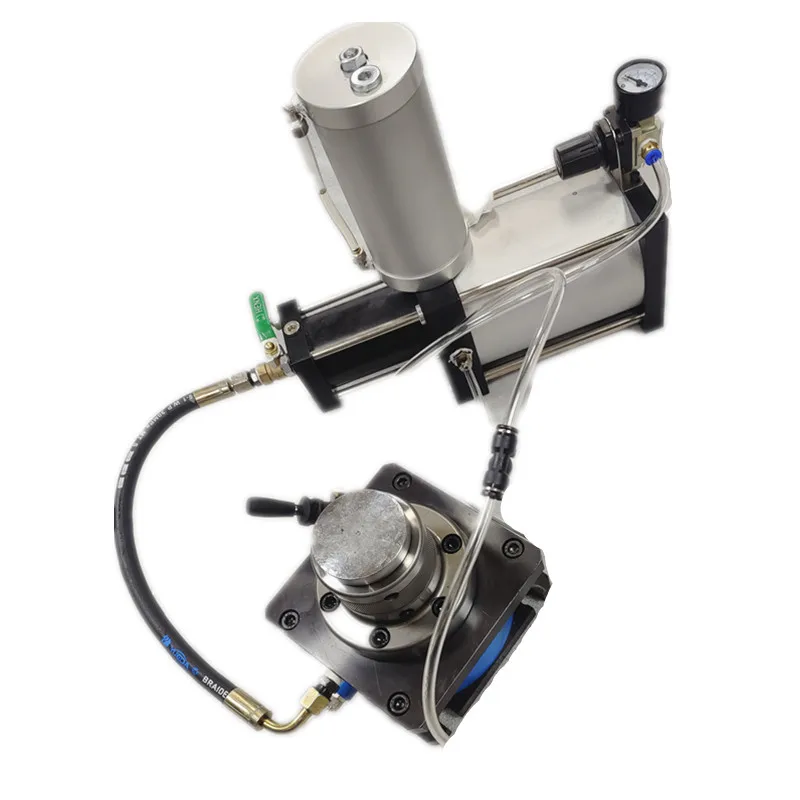 Booster cylinder, special for pneumatic fixture, increased force, hydraulic station 1.5 kW