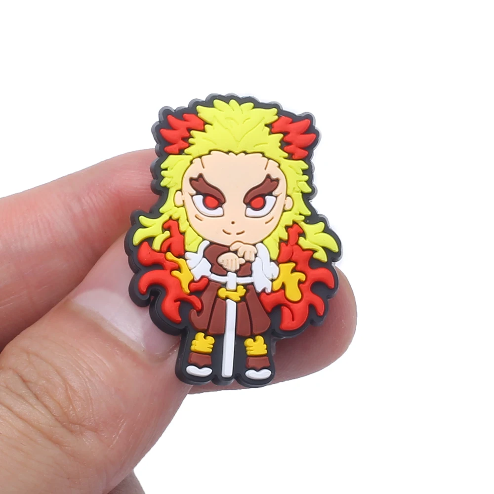 1pcs New Anime Demon shoe Charms Designer for Shoe Accessories for Classic Clog Kids Gift Hot Sale