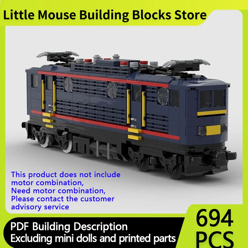 

City Car Model MOC Building Bricks Swedish S6 Class Locomotive Modular Technology Gifts Holiday Assemble Children Toys Suit