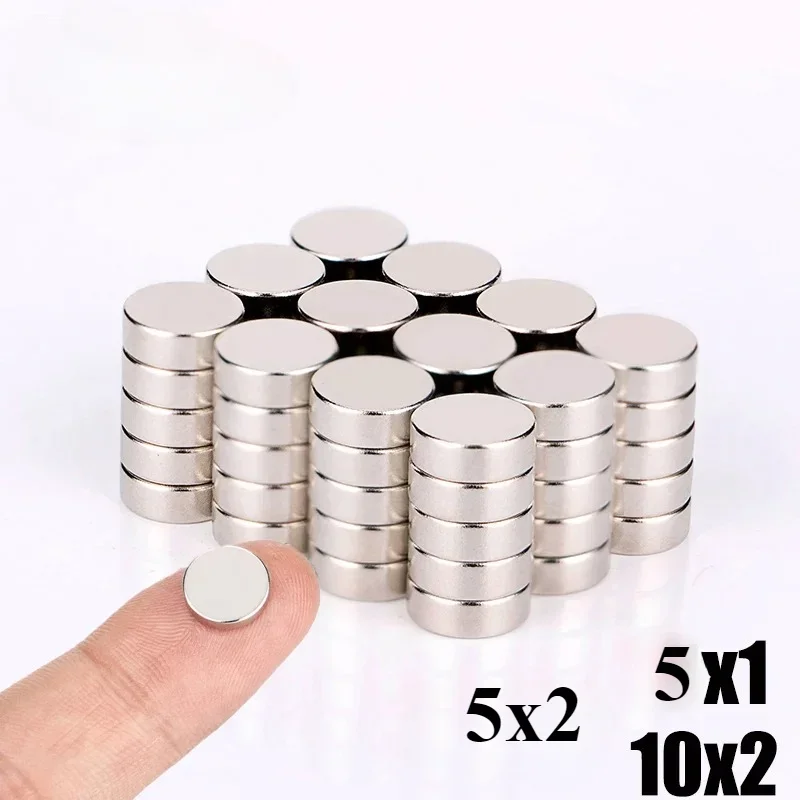 20 50pcs Magnet Strong Neodymium Magnets 5x1 5x2 10x2 Mm Aimant Rare Earth Magnetic Hardware Home Improvement Magnets for Fridge