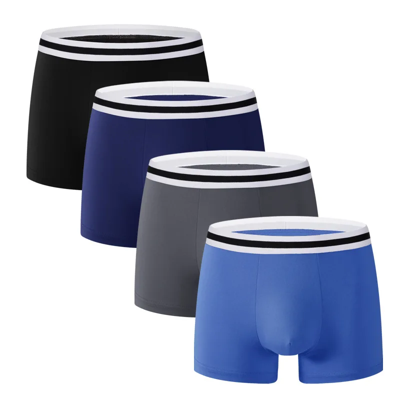 

4 Pack Men's Boxer Shorts - Trendy, Breathable, Butt-Lifting Athletic Underwear - Quick Dry, Teen-Friendly Design