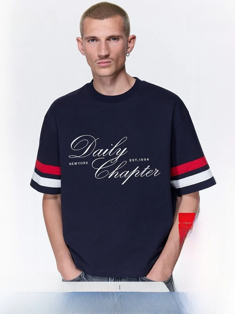 

Loose Fit Men's T-irt Spring 2026 New Arrival H&M Pure Cotton ort Sve Casual Daily Wear Simple Sle 330386