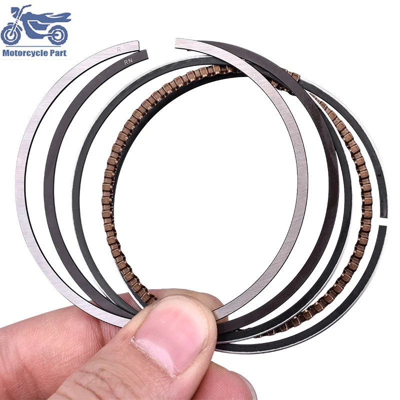 2pcs 64mm 64.25mm 64.5mm STD 0.25 0.5 Motorcycle 2 Cylinder Engine Piston Ring For HONDA VRX400 Roadster Special Black 1995-1998