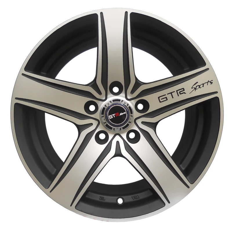 

Passenger Car Alloy Wheel Mag Hot Sale Rim 15 Inch 5hole Design Matt Black Silver Customized PCD 4X100 5X100-114.3 Ready To Ship