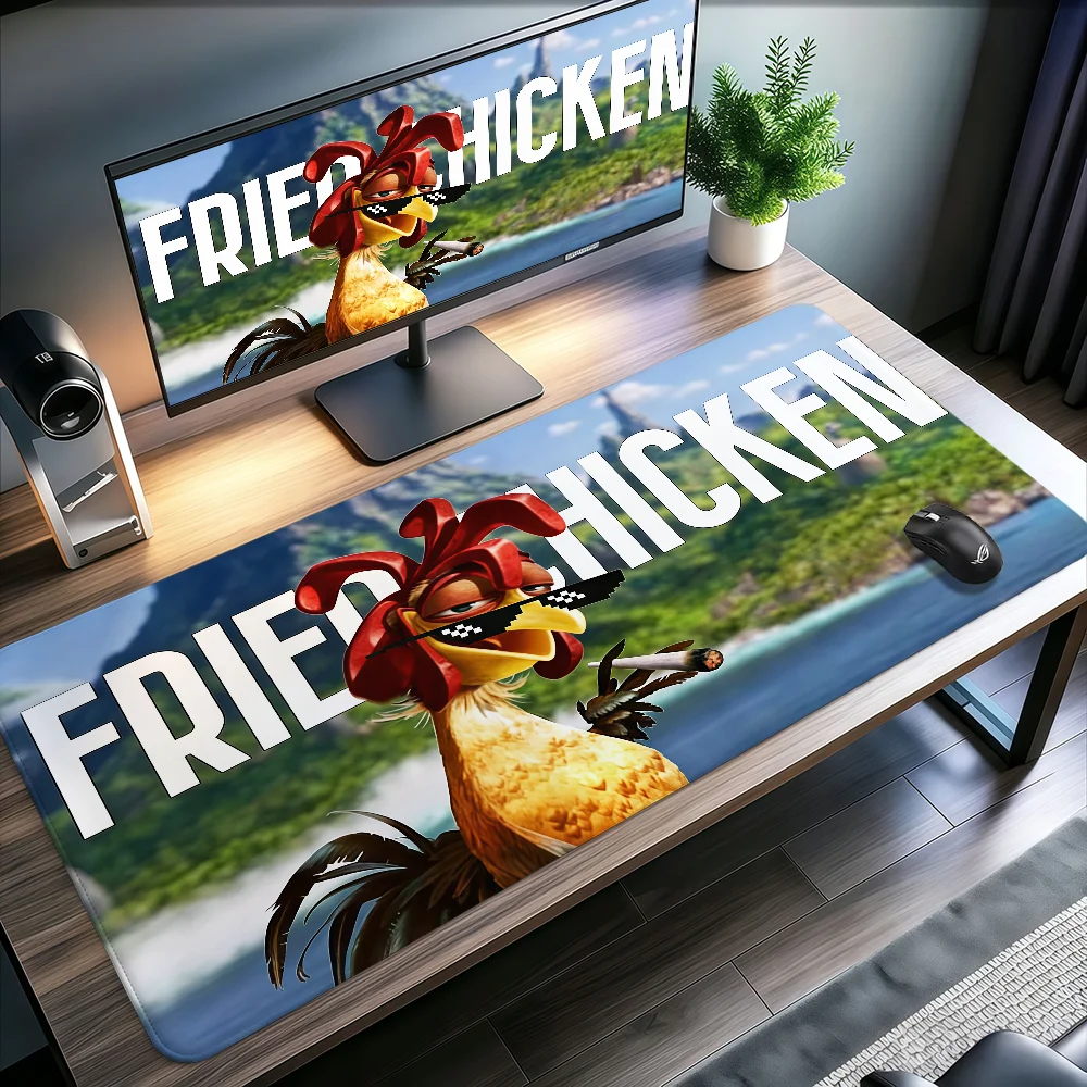 Cartoon B-BelleJunge Chicken Joe Mouse Pad Large Non-slip Lockedge Desktop Computer Desk Mat Keyboard MousePad Office Student