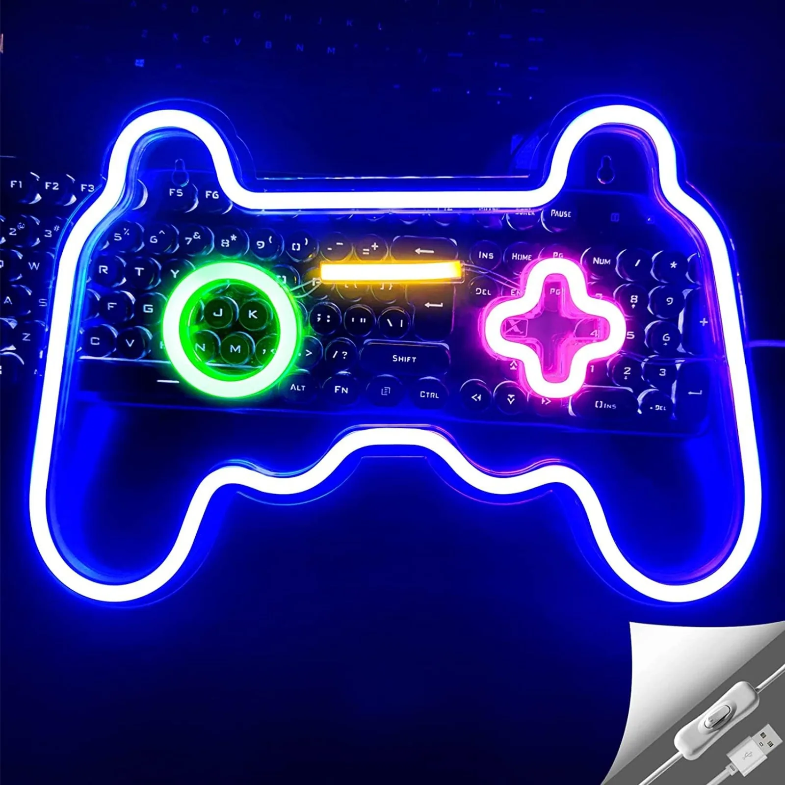 

Neon sign game shaped Neon signs Neon light sign for Gaming Wall Decor gamer Gift for boys game Room Night light bedroon wall