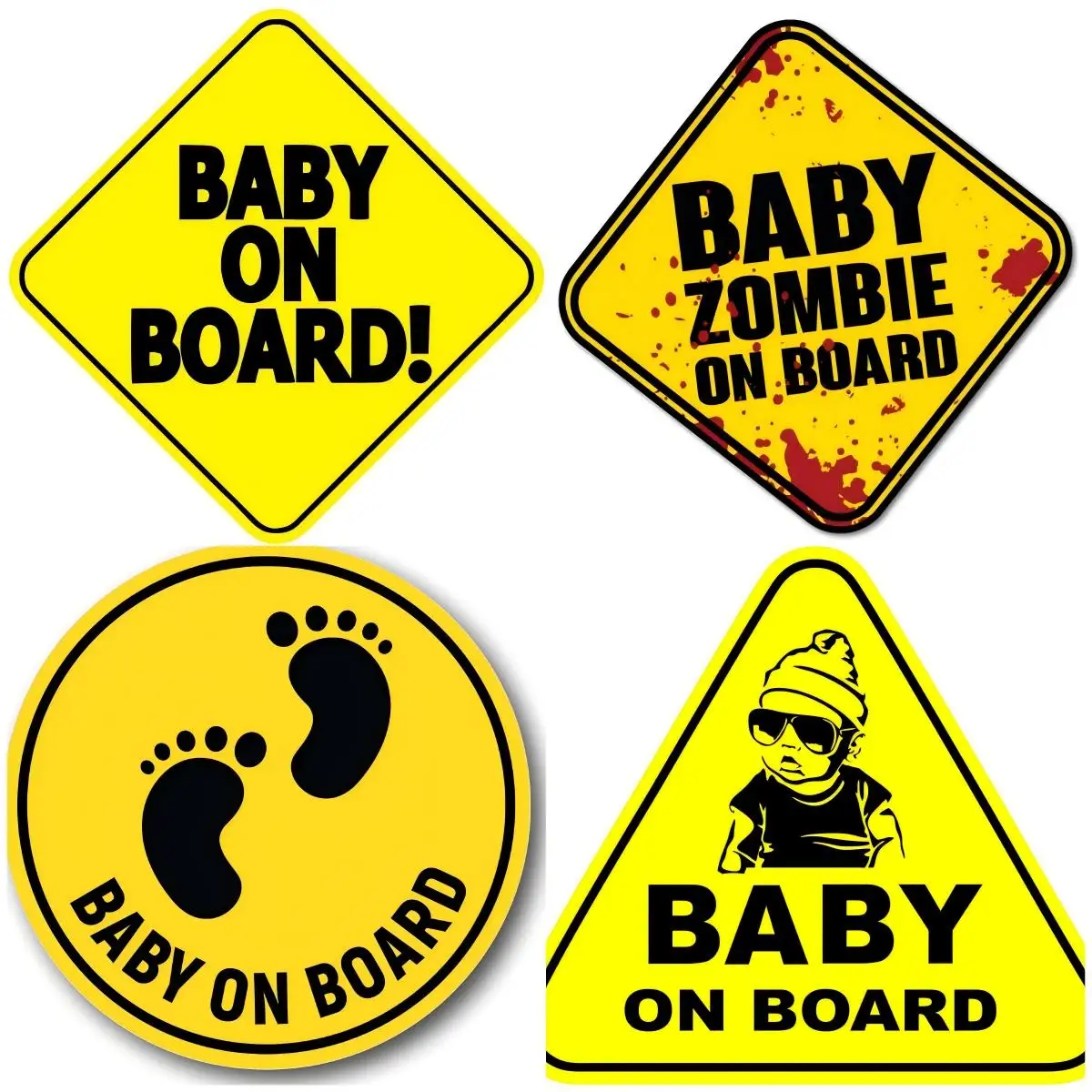

Baby On Board Sticker Funny Car Stickers Novelty Decals Sign Window Decal for Car SUV Laptop Book Fridge