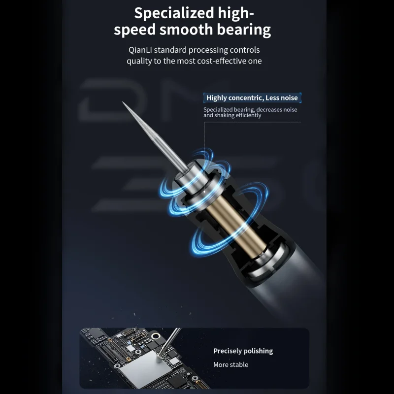 Qianli قلم تلميع كهربائي ذكي قابل للشحن ، دقة USB للوحة PCB للهاتف ، آلة نقش ، أداة سهلة الاستخدام مع 6 أطراف ، DM360