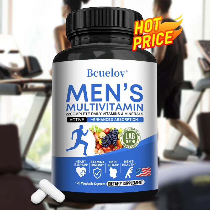 Men's Multivitamin - with Vitamins A, C, D, E & Zinc, High Absorption Supplement - Build Endurance & Muscle, 120 Tablets