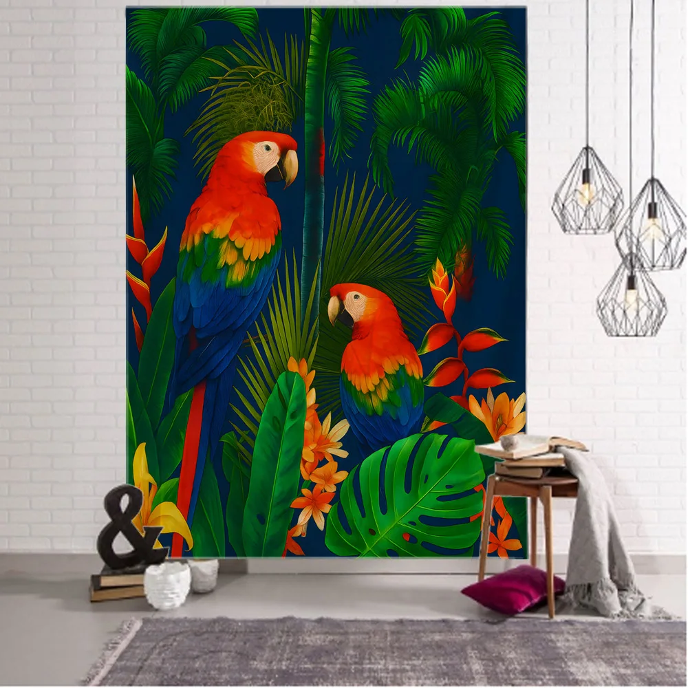 

Plant, Flower, Bird, Tapestry Wall Hanging Nordic Home Wall Decoration Bedroom Background Cloth Home Dormitory Art Decoration