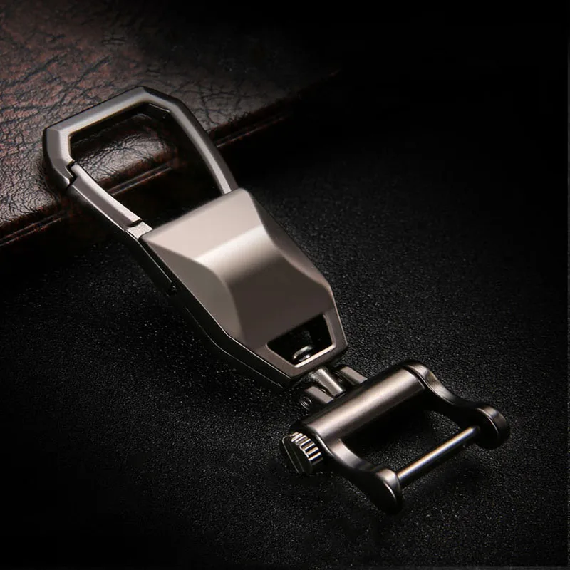 安全紛失防止特別な金属キーチェーン車のキー用回転可能メンズウエストバックルキーリングクラシック父の日ギフト