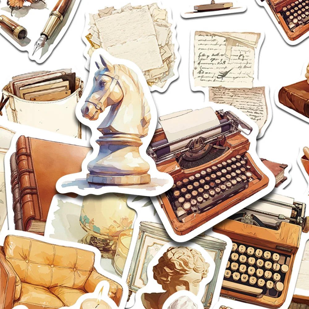 30pcs Retro Letter Sticker Pack Decals For Phone Scrapbook Suitcase Skateboard Guitar DIY Aesthetic Stickers Creative Gifts