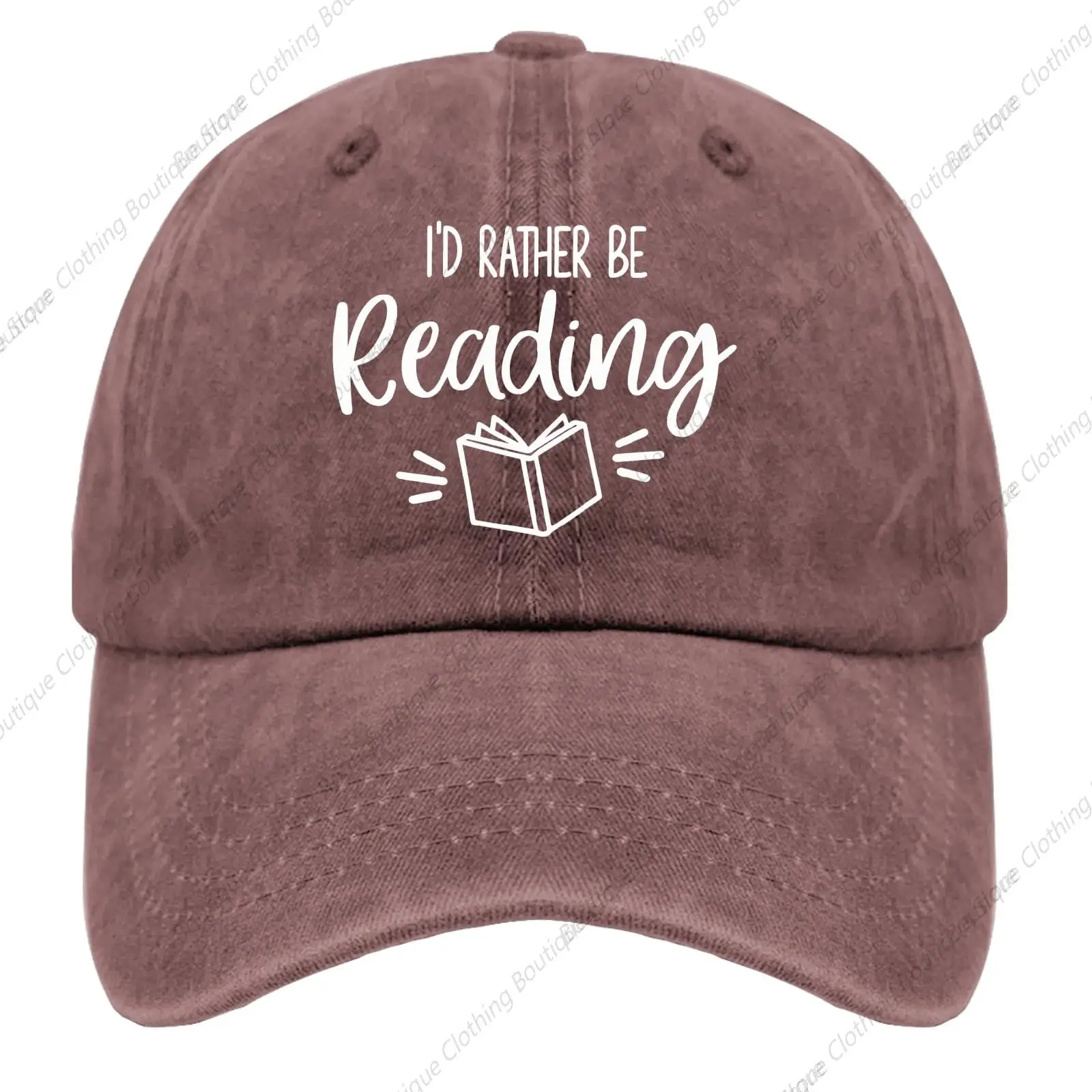 

Book Lover Dad Hats I'd Rather Be Reading Dad Hat, Vintage Caps for Men Wine Red