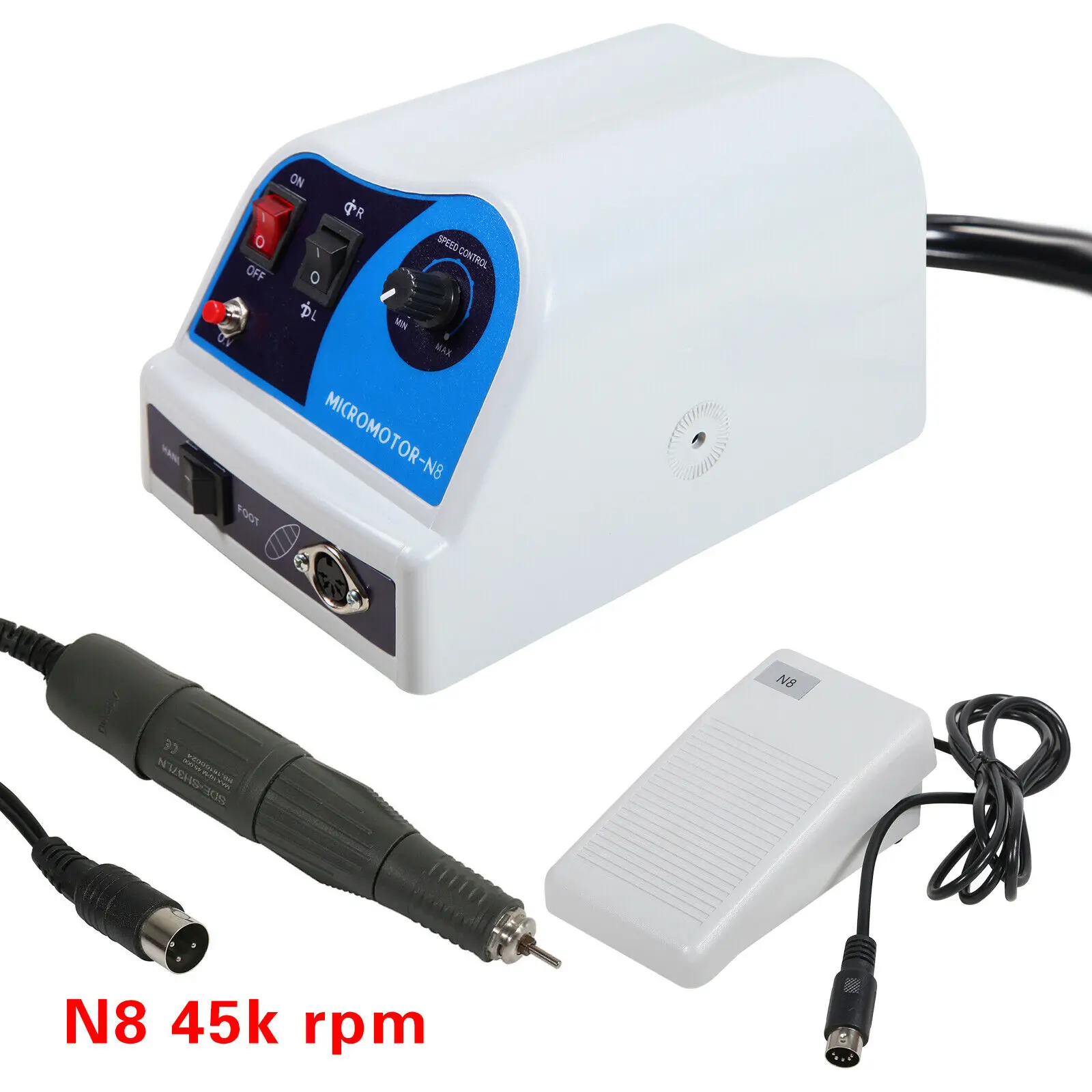 

Dental Lab Micromotor Marathon Polisher N8 Machine/45K RPM Polishing Handpiece 45000 rpm